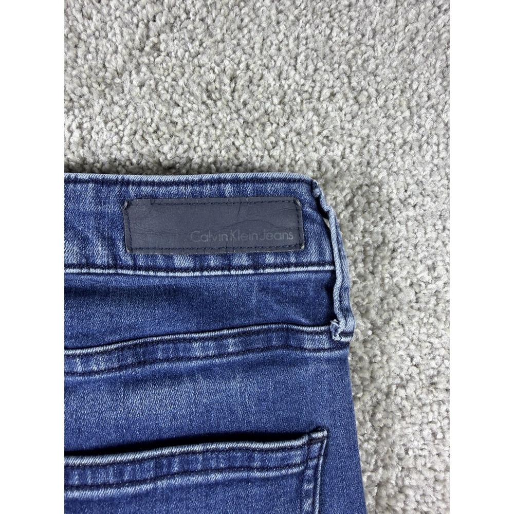 Calvin Klein Jeans Women's Slim Boyfriend Denim Blue Jeans Size 2 Stretch W14.5" - Picture 5 of 10